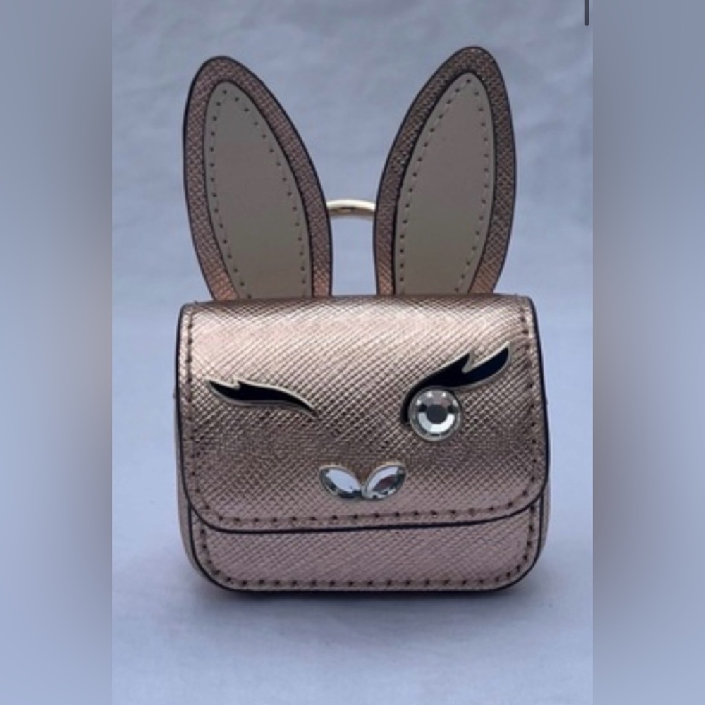 Kate Spade Rose Gold Bunny air pod holder